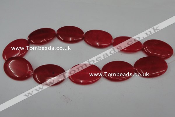 CCN556 15.5 inches 25*35mm oval candy jade beads wholesale