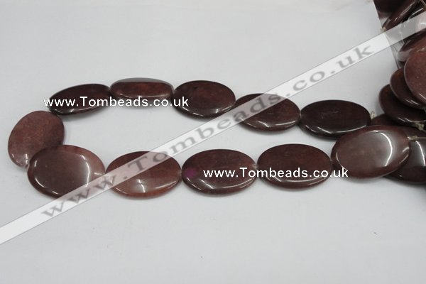 CCN558 15.5 inches 25*35mm oval candy jade beads wholesale