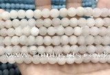 CCN5580 15 inches 8mm round matte candy jade beads Wholesale