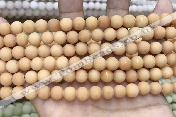 CCN5588 15 inches 8mm round matte candy jade beads Wholesale