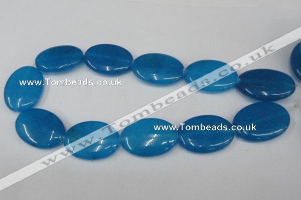 CCN559 15.5 inches 25*35mm oval candy jade beads wholesale