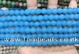 CCN5605 15 inches 8mm round matte candy jade beads Wholesale