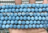 CCN5611 15 inches 8mm round matte candy jade beads Wholesale