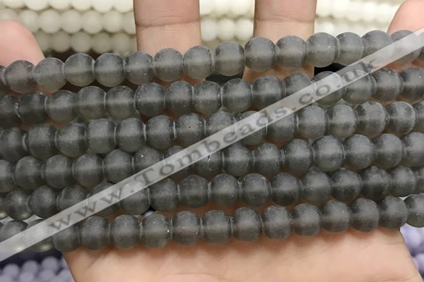 CCN5629 15 inches 8mm round matte candy jade beads Wholesale