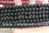 CCN5631 15 inches 8mm round matte candy jade beads Wholesale