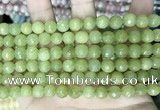 CCN5670 15 inches 8mm faceted round candy jade beads