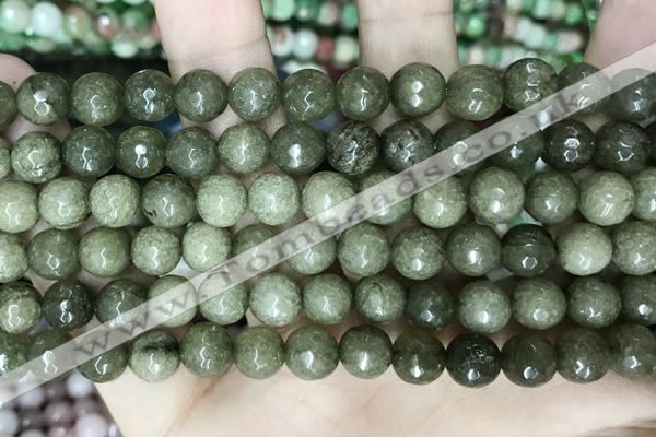 CCN5696 15 inches 8mm faceted round candy jade beads