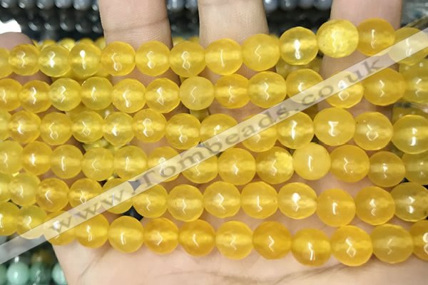 CCN5708 15 inches 8mm faceted round candy jade beads