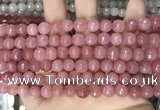 CCN5717 15 inches 8mm faceted round candy jade beads