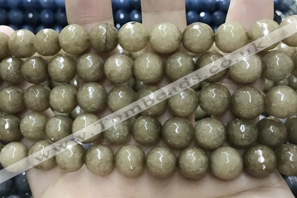 CCN5775 15 inches 10mm faceted round candy jade beads