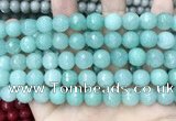 CCN5785 15 inches 10mm faceted round candy jade beads