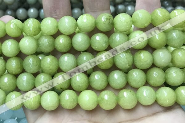 CCN5792 15 inches 10mm faceted round candy jade beads