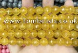 CCN5794 15 inches 10mm faceted round candy jade beads