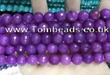 CCN5798 15 inches 10mm faceted round candy jade beads