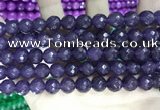 CCN5800 15 inches 10mm faceted round candy jade beads