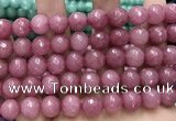 CCN5803 15 inches 10mm faceted round candy jade beads