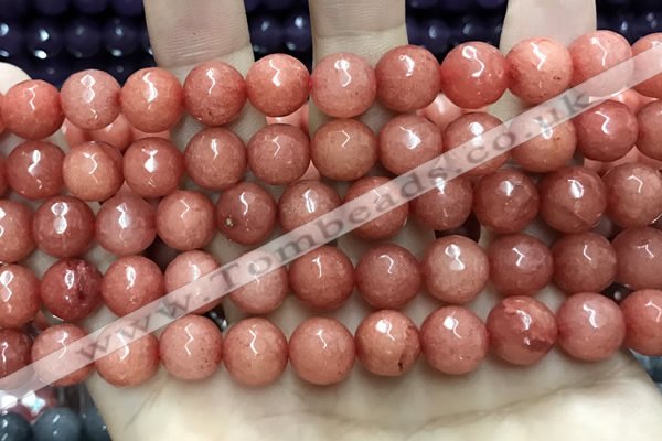 CCN5806 15 inches 10mm faceted round candy jade beads