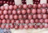 CCN5807 15 inches 10mm faceted round candy jade beads