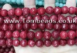 CCN5810 15 inches 10mm faceted round candy jade beads