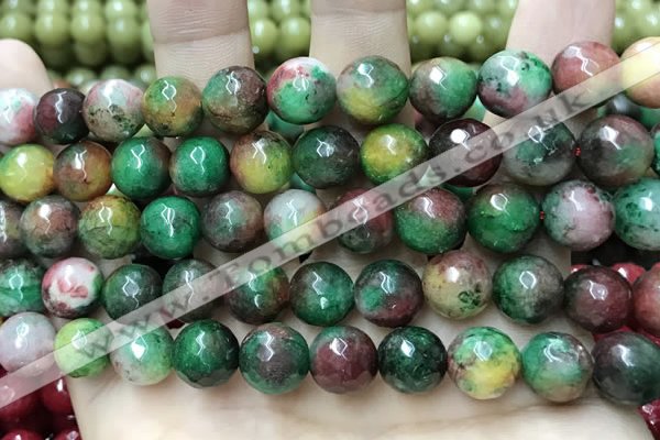 CCN5833 15 inches 10mm faceted round candy jade beads