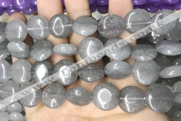 CCN5861 15 inches 15mm flat round candy jade beads Wholesale