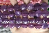 CCN5874 15 inches 15mm flat round candy jade beads Wholesale