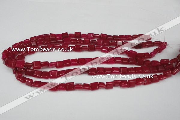 CCN588 15.5 inches 8*8mm square candy jade beads wholesale