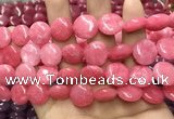 CCN5881 15 inches 15mm flat round candy jade beads Wholesale