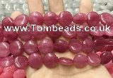 CCN5882 15 inches 15mm flat round candy jade beads Wholesale
