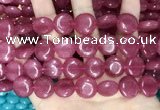 CCN5883 15 inches 15mm flat round candy jade beads Wholesale