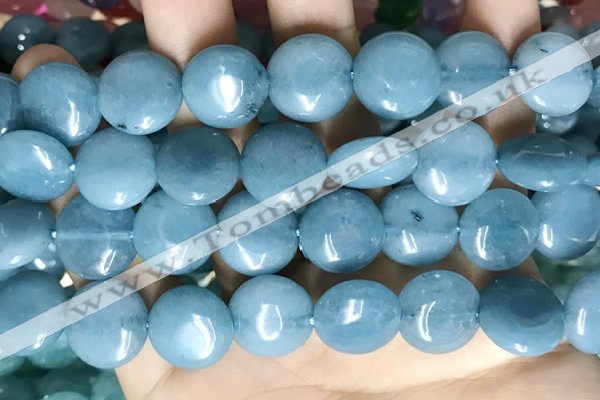 CCN5892 15 inches 15mm flat round candy jade beads Wholesale