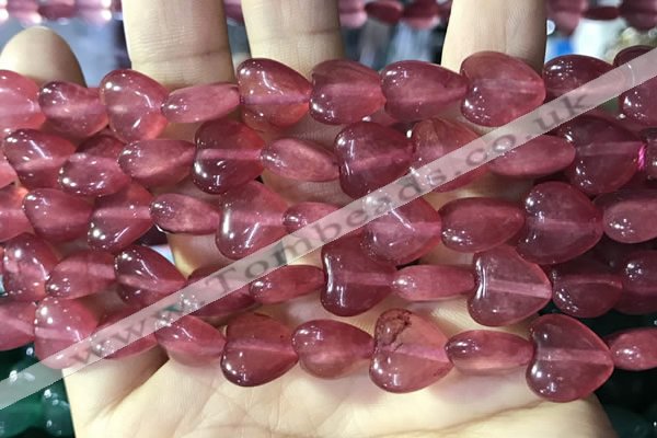 CCN5932 15 inches 12*12mm heart candy jade beads Wholesale