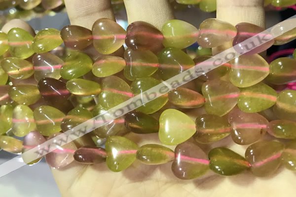 CCN5940 15 inches 12*12mm heart candy jade beads Wholesale
