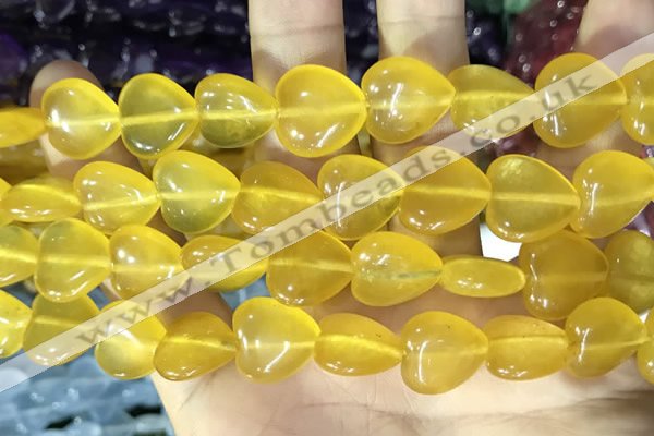 CCN5954 15 inches 14*14mm heart candy jade beads Wholesale
