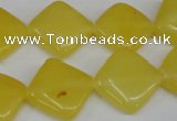 CCN596 15.5 inches 15*15mm diamond candy jade beads wholesale