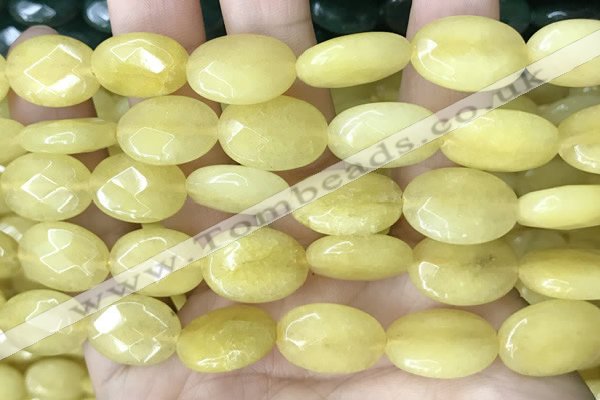 CCN5967 15 inches 13*18mm faceted oval candy jade beads