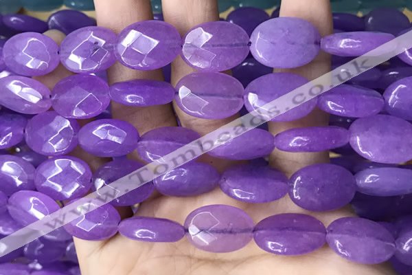 CCN5968 15 inches 13*18mm faceted oval candy jade beads