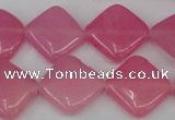 CCN597 15.5 inches 15*15mm diamond candy jade beads wholesale