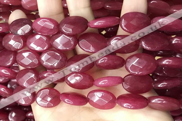 CCN5970 15 inches 13*18mm faceted oval candy jade beads