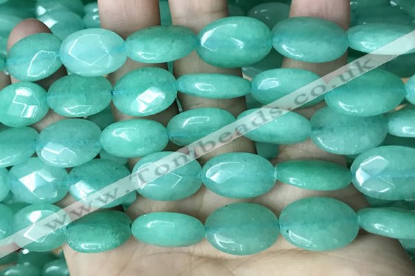 CCN5973 15 inches 13*18mm faceted oval candy jade beads