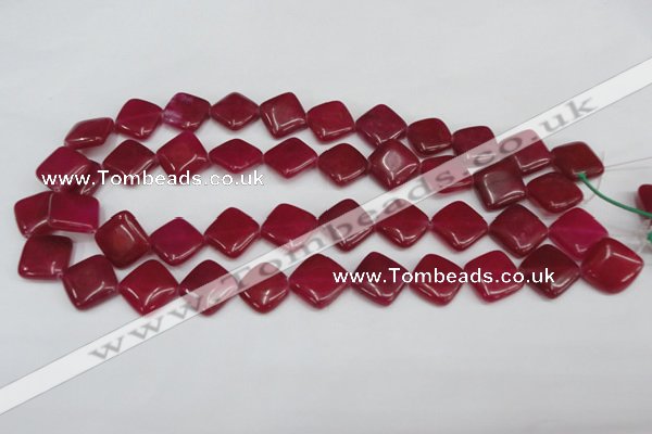 CCN598 15.5 inches 15*15mm diamond candy jade beads wholesale