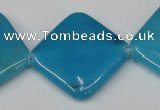 CCN607 15.5 inches 25*25mm diamond candy jade beads wholesale