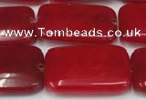 CCN612 15.5 inches 20*30mm rectangle candy jade beads wholesale