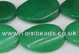 CCN619 15.5 inches 22*30mm twisted oval candy jade beads wholesale