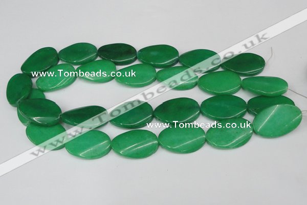 CCN619 15.5 inches 22*30mm twisted oval candy jade beads wholesale