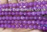 CCN6306 15.5 inches 8mm faceted round candy jade beads Wholesale