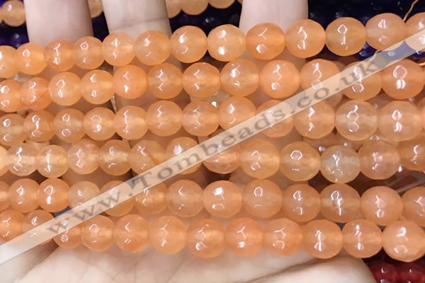 CCN6308 15.5 inches 8mm faceted round candy jade beads Wholesale