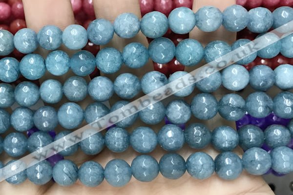 CCN6320 15.5 inches 8mm faceted round candy jade beads Wholesale