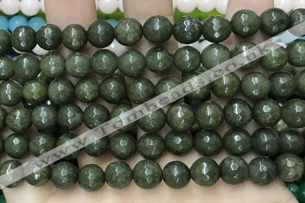 CCN6326 15.5 inches 8mm faceted round candy jade beads Wholesale