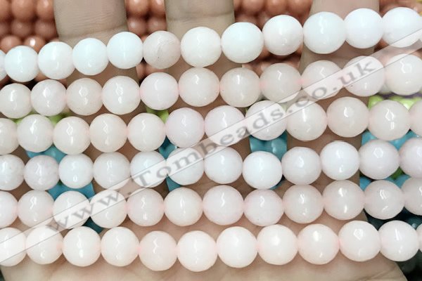 CCN6327 15.5 inches 8mm faceted round candy jade beads Wholesale